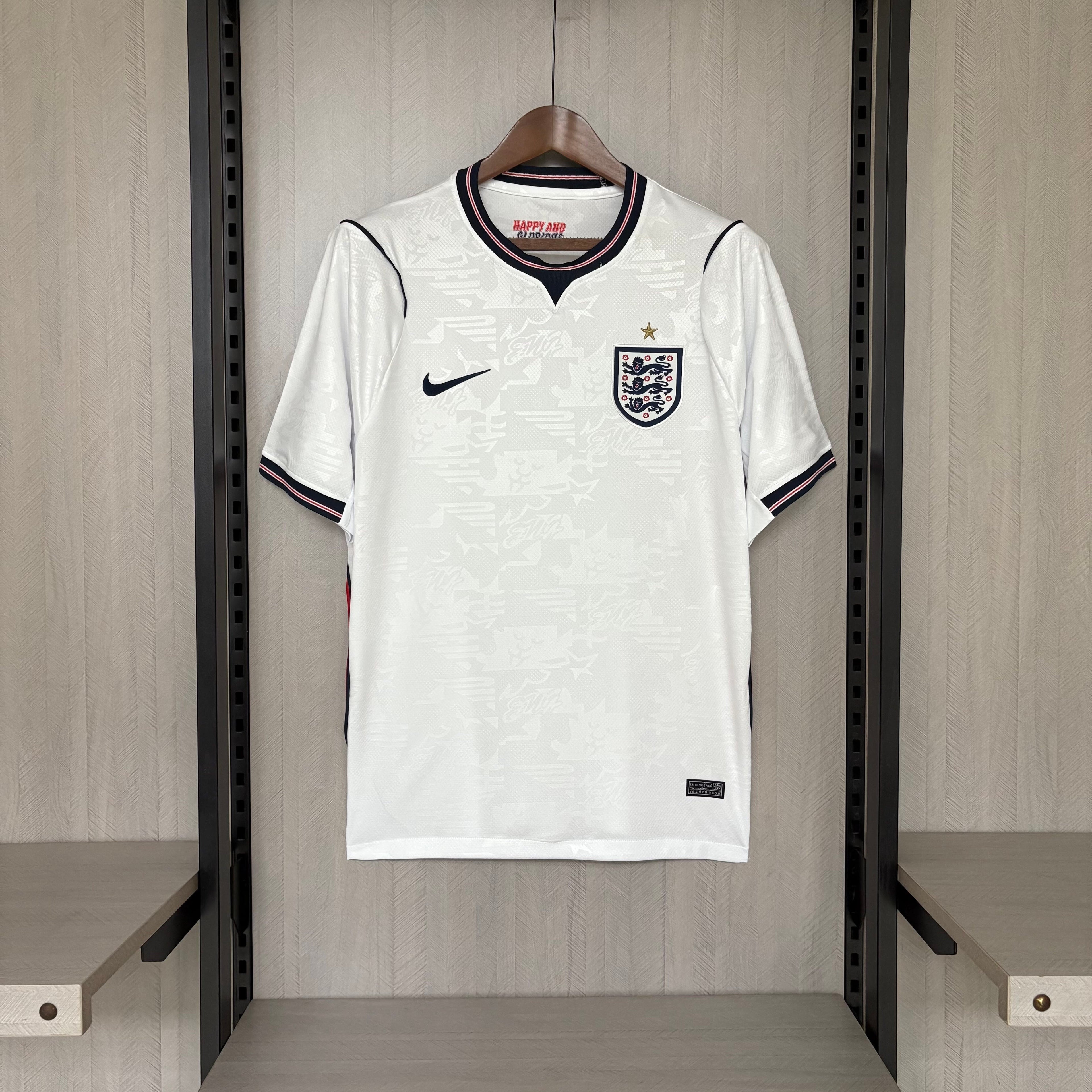Camisa Inglaterra Branca Nike I 2025/26 Jogador Masculina