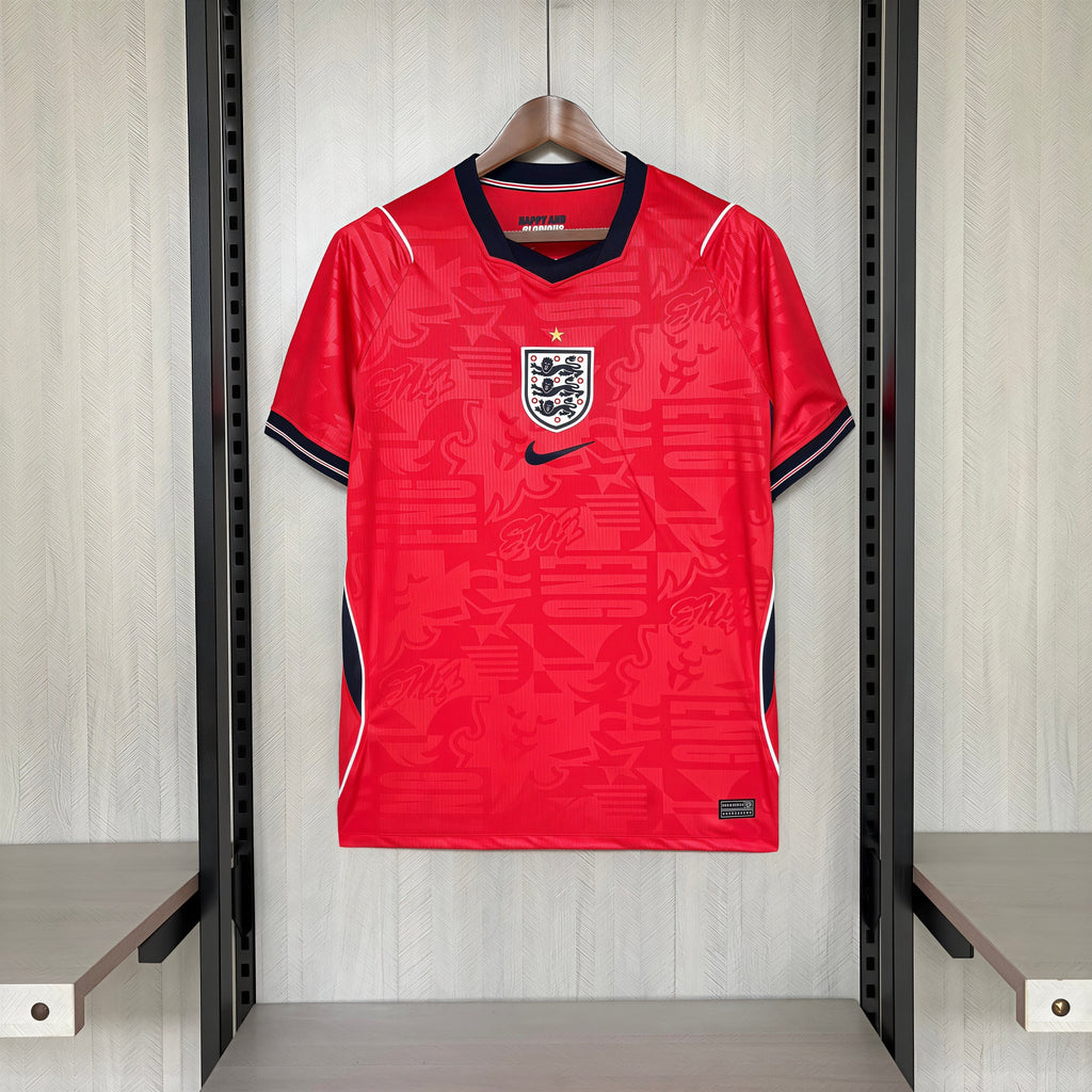 Camisa Inglaterra Vermelha Nike I 2025/26 Torcedor Masculina
